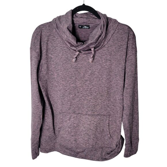 Crane Womens Sz M Purple Acid Wash Long Sleeve Athletic Workout Pullover - Picture 1 of 12